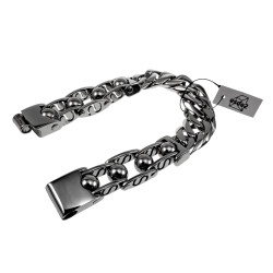 Heren - 316L RVS Cubaanse Schakelarmband met Magnetische Sluiting