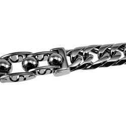 Heren - 316L RVS Cubaanse Schakelarmband met Magnetische Sluiting