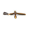 Bicolor Kruishanger Unisex - Zilverkleur - Goudkleur RVS Kruis Hanger