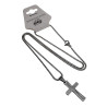 55cm x 2mm Jasseron-ketting + Kruishanger met Gebed - RVS - Unisex