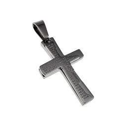 55cm x 2mm Jasseron-ketting + Kruishanger met Gebed - RVS - Unisex