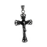 RVS Jasseron-ketting + Kruishanger met Jezus en INRI - Unisex