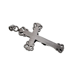 RVS Jasseron-ketting + Kruishanger met Jezus en INRI - Unisex