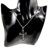 RVS Jasseron-ketting + Kruishanger met Jezus en INRI - Unisex