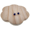 RVS Hartvormige Oorbellen met Blauwe Cubic Zirkonia Dames