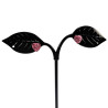 RVS Hartvormige Oorbellen met Roze Cubic Zirkonia Dames