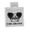 RVS Hartvormige Oorbellen met Zwarte Cubic Zirkonia Dames