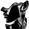RVS Hartvormige Oorbellen met Zwarte Cubic Zirkonia Dames
