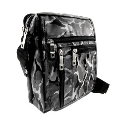 Waterdichte Schoudertas Unisex - Camouflage Grijs - 21 x 17 x 7 cm