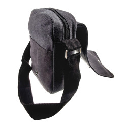 Canvas Schoudertas Unisex Zwart Antraciet Crossbodytas 24 x 19 x 7 cm