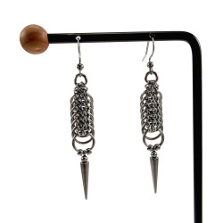 Haakoorbellen met Kettingen, Ringen en Spike Hanger - Lengte 50 mm