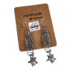 RVS Haakoorbellen met Kettingen, Ringen en Spike Hanger - Lengte 50 mm