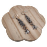 RVS Haakoorbellen met Kettingen, Ringen en Spike Hanger - Lengte 50 mm