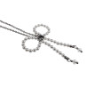 Fijne RVS ketting met Handgemaakte Schelpparels Strik Hanger - Dames
