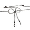 Fijne RVS ketting met Handgemaakte Schelpparels Strik Hanger - Dames