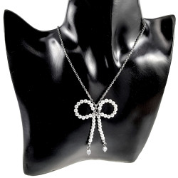 Fijne RVS ketting met Handgemaakte Schelpparels Strik Hanger - Dames