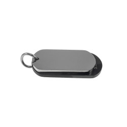 Unisex Jasseron Ketting + Dubbele Dogtag Hanger RVS Zwart-Zilverkleur