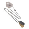 Unisex Jasseron Ketting + Dubbele Dogtag Hanger RVS Zilver-Goudkleur