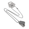 Unisex Jasseron Ketting + Dubbele Dogtag Hanger van Roestvrij Staal