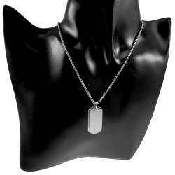 Unisex Jasseron Ketting + Dubbele Dogtag Hanger van Roestvrij Staal