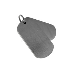 Unisex Jasseron Ketting + Dubbele Dogtag Hanger van Roestvrij Staal