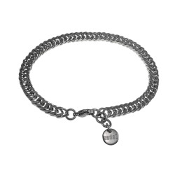 Unisex RVS Gourmet Schakel Armband - Verstelbaar 17-19 cm Breedte 5 mm