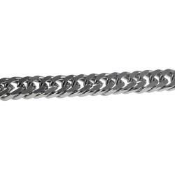 Unisex RVS Gourmet Schakel Armband - Verstelbaar 17-19 cm Breedte 5 mm