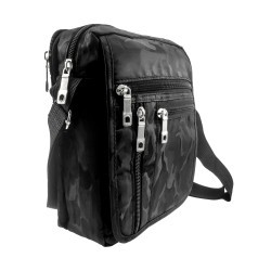 Schoudertas Unisex Camouflage Zwarte Antracietkleurige 21 x 17 x 7 cm