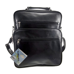 Grote Crossbodytas Zwarte Imitatieleer - Verstelbare Schouderband