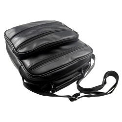 Crossbodytas Zwarte Imitatieleer met Verstelbare Schouderband Unisex