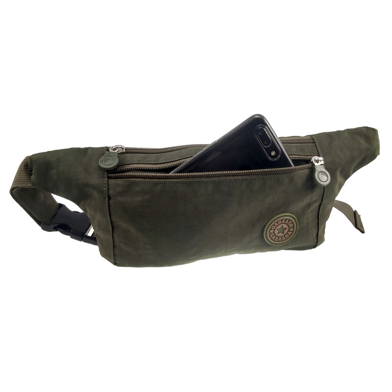 Groen Militair Heuptas Unisex Platte en Compacte Buideltas 27x13x1 cm