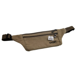 Lichtbruine Oxford-stof Platte Heuptas Unisex  23 x 11 x 1 cm Buiktas
