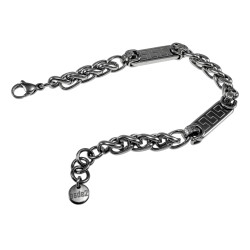 RVS Vossenstaar Armband met Griekse Details Verstelbaar 17 tot 20 cm