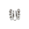 RVS Ear Cuff met Glasparels - 4-Rijgen - Handgemaakt door esde2