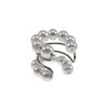 RVS Ear Cuff met Glasparels - 4-Rijgen - Handgemaakt door esde2