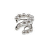 RVS Ear Cuff met Glasparels - 4-Rijgen - Handgemaakt door esde2