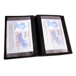 Platte Leren Portemonnee met Kaartvakken en RFID Unisex - Zwart