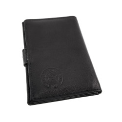 ZwartLeren Portemonnee met RFID-bescherming Pasjesvakken - ID venster