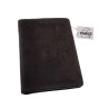 Compacte Donkerbruin Leren Portemonnee RFID-bescherming - ID venster