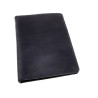 Compacte Donkerblauw Leren Portemonnee RFID-bescherming - ID venster