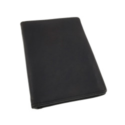 Compacte Zwart Leren Portemonnee RFID-bescherming - ID venster