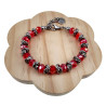 Dames Armband van RVS Rode Kristallen - 16 tot 19cm - Exclusief esde2
