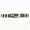 Grijs Elastische Riem met Metalen Elementen