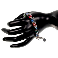 Armband van RVS met Multicolor Kristallen 16 tot 19cm Exclusief esde2