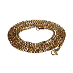 Jasseron Ketting Unisex - Verguld RVS - Lengte 80 cm – 2 mm