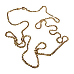 Jasseron Ketting Unisex - Verguld RVS - Lengte 80 cm – 2 mm