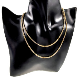 Jasseron Ketting Unisex - Verguld RVS - Lengte 80 cm – 2 mm