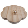 4-Rijgen Goudkleurige RVS Ear Cuff Oorbel met Witte Glasparels 13x13mm