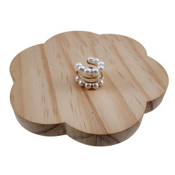 Ear Cuff met Glasparels Goudkleurige RVS Oorsieraad 4-Rijgen - 14x14mm