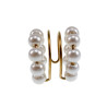 Ear Cuff met Glasparels Goudkleurige RVS Oorsieraad 4-Rijgen - 14x14mm
